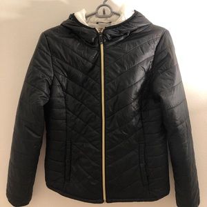 Black Bershka puffer jacket